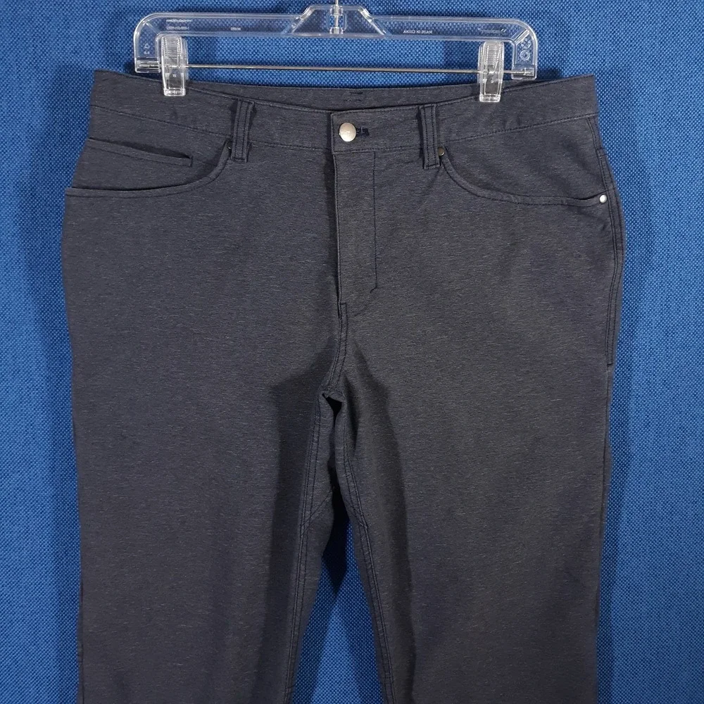 Lululemon Pants Mens 34 x 30 Flat Front Tapered Leg Blue Chino Heavy